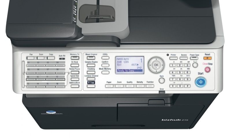 Konica Minolta Bizhub 215 Monochrome Multifunction Printer Copierguide