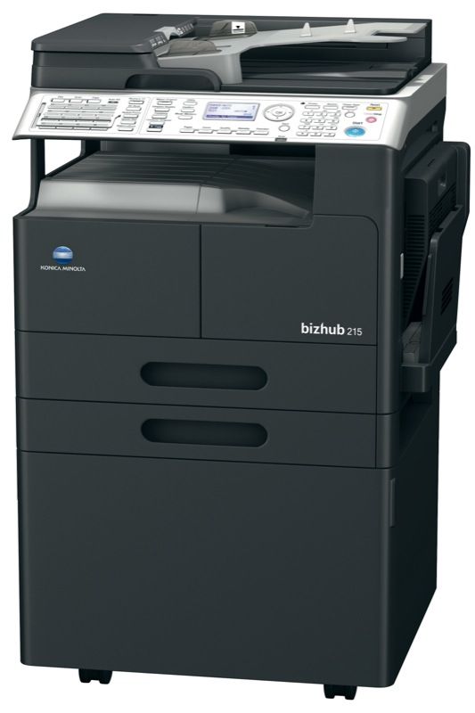 Konica Minolta bizhub 215 Monochrome Multifunction Printer - CopierGuide