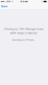 HP MFP X585 AirPrint 2