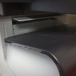 HP MFP X585 exit tray