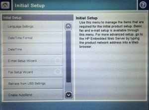 interface initial setup